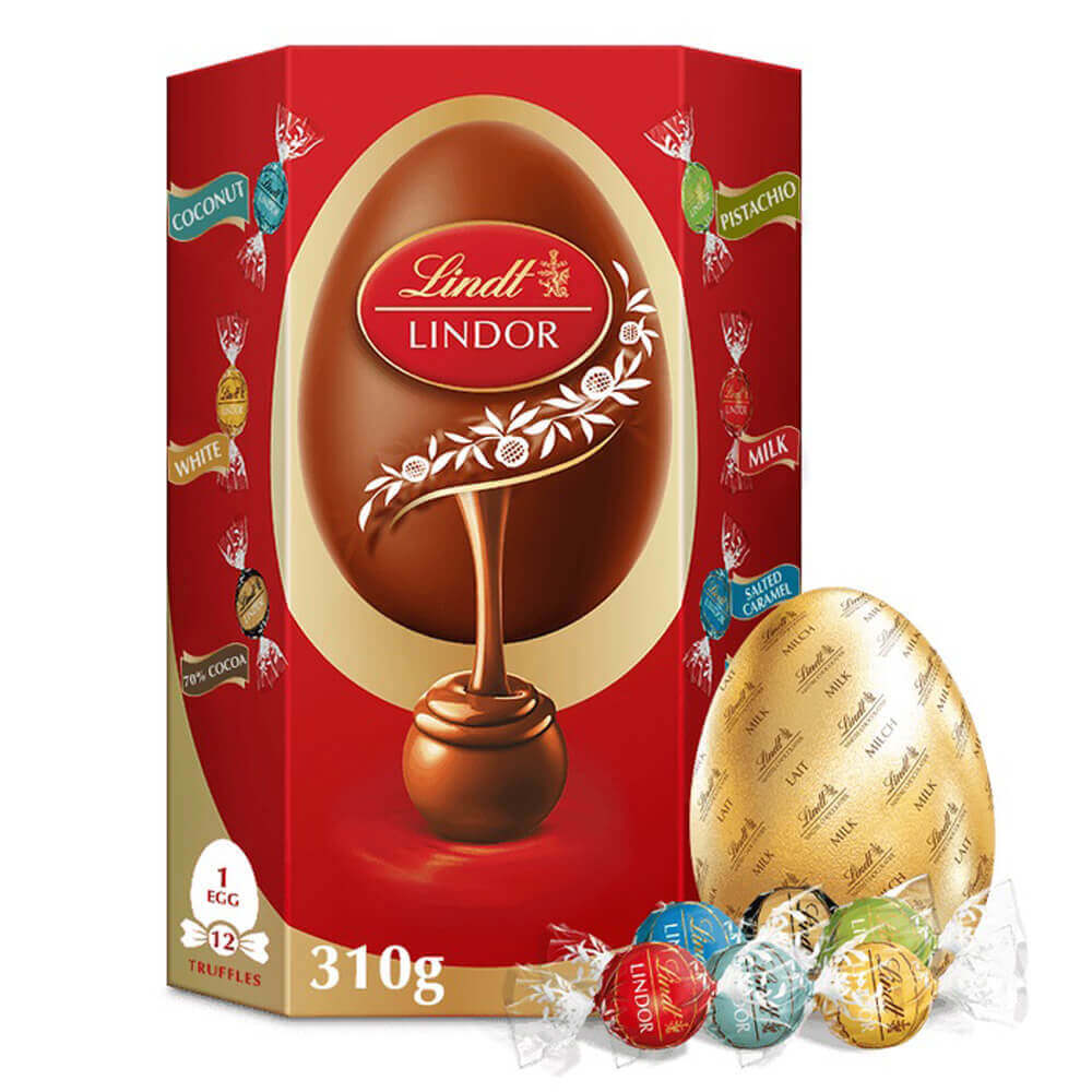 Lindt LINDOR Easter Egg Rainbow Assorted 310g